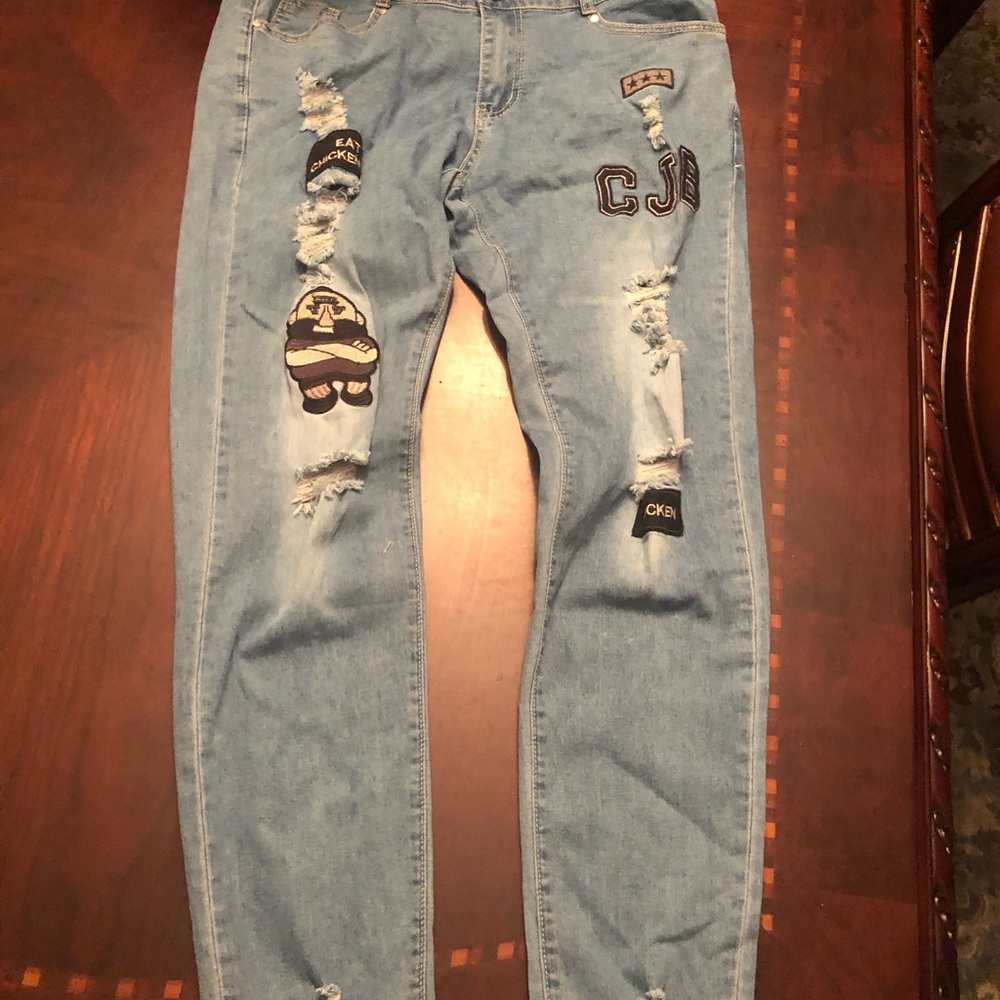 Ripped Blue Jeans